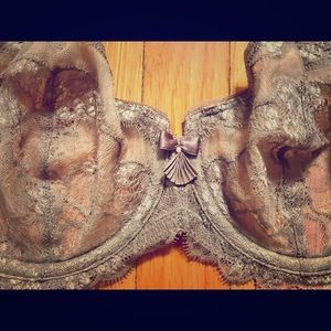 NWT - Wacoal Lace Brown/Grey Bra - 34D